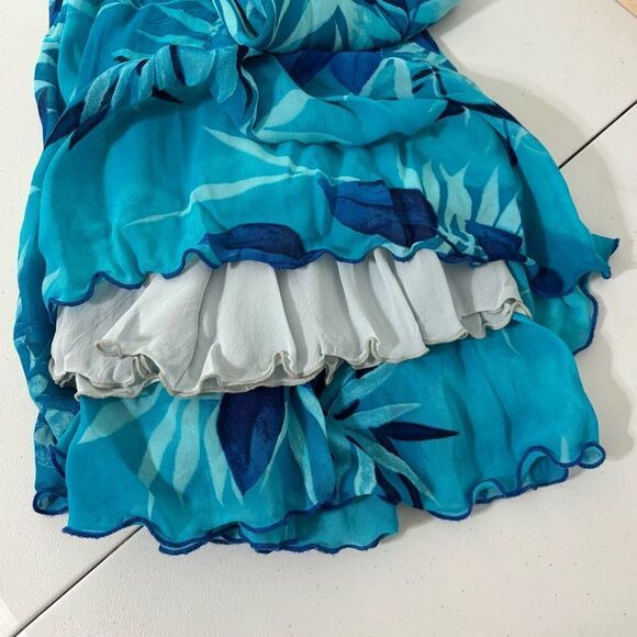 Magic of the Moon Maxi Dress & Kimono Elegant Blue Floral Resortwear Cruise - Picture 6 of 15